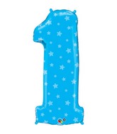 38" Number One Blue Stars Balloon