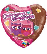 18" Owl-Ways & Forever Mylar Balloon