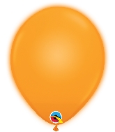 10" Q-Lite Orange 5 Count Qualatex Light Up Latex Balloons