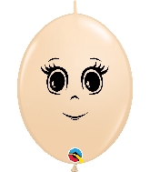 12" Quick Link Blush (50 Count) Feminine Face Latex Balloons