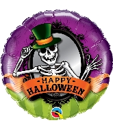 18" Halloween Skeleton Mirror Foil Balloon