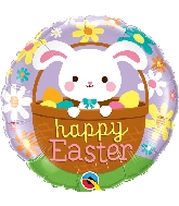 18" Happy Easter Bunny Foil Balloon