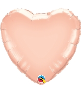 36" Pearl Rose Gold Heart Balloon