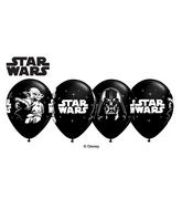 11" Onyx Black 25 Count Star Wars Latex Balloons