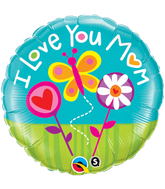 18" I Love You Butterfly Balloon