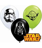 5" Special Assorted (100 Count) Star Wars Faces Assorted Latex Balloons