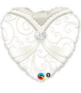 18" Heart Wedding Gown Balloon