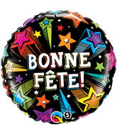 18" Bonne Fete-Etoiles Filantes (French) Balloon