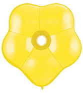 6" Geo Blossom Latex Balloons  (50 Count) Yellow
