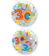 22" 30 Brilliant Stars Plastic Bubble Balloons