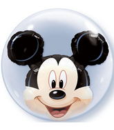 24" Mickey Mouse Licenced Character Double Bubble Balloons
