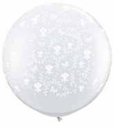 36" Flowers-A-Round Diamond Clear (2 ct.) Latex Balloons