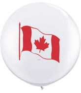3' Canada Flag White (2 ct.) (2 sided)