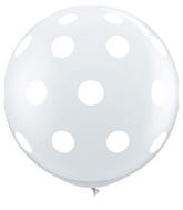 36" Big Polka Dots Diamond Clear (2 Count) Latex Balloons