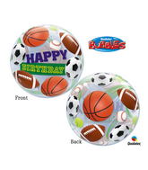 22" Birthday Sport Balls Plastic Bubble Balloons