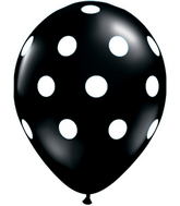 11" Big Polka Dots Onyx Black (50 ct.)
