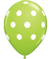 11" Big Polka Dots Lime Green (50 ct.)