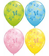 11" (50 Count) Assorted Latex Balloons Butterflies
