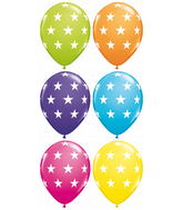 11" Big Stars Tropical Assortment (50 ct.) Latex Balloons