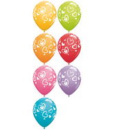 11" Mix & Match Hearts Festive Assortment (50 Per Bag) Latex Balloons