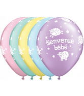 11 Bienvenue bébé – agneau assortiment perlé (50/sac) Latex Balloons