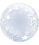 24" Deco Bubble – Stylish Stars Balloon