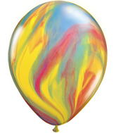 11" Latex Balloons Qualatex Traditional Agate (100 Count)