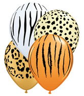 5" Assorted Animal Print 100s Latex Balloons