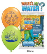 12" Where's My Water? 6 pack Latex Balloons