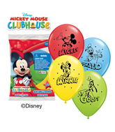 12" Mickey & His Pals 6 pack Latex Balloons