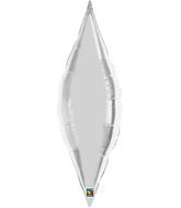 38" Silver Taper Qualatex Balloon