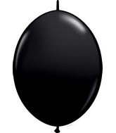 12" Qualatex Latex Balloons Quicklink Onyx Black 50 Count