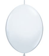 6" Qualatex Latex Balloons Quicklink White 50 Count
