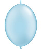 6" Qualatex Latex Balloons Quicklink Pearl Light Blue 50 Count