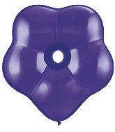 6" Geo Blossom Latex Balloons  (50 Count) Quartz Purple