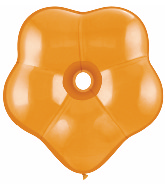 6" Geo Blossom Latex Balloons  (50 Count) Mandarin Orange