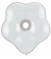 6" Geo Blossom Latex Balloons  (50 Count) Diamond Clear