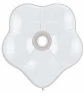 6" Geo Blossom Latex Balloons  (50 Count) White