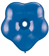16" Geo Blossom Latex Balloons  (25 Count) Sapphire Blue