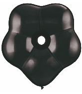 16" Geo Blossom Latex Balloons  (25 Count) Onyx Black