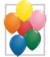 5" Qualatex Latex Balloons STANDARD Assortment (100 Per Bag)