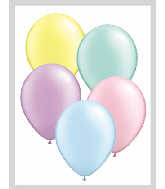 11" Qualatex Latex Balloons PASTEL Pearl Assortment (100 Per Bag)