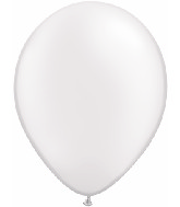 11" Qualatex Latex Balloons Pearl WHITE (100 Per Bag)