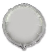 9" Airfill Only Silver Circle Foil Balloon