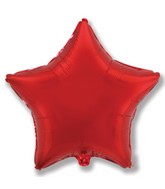 32" Jumbo Metallic Red Star Foil Balloon