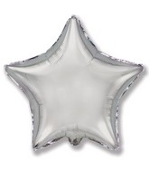 32" Jumbo Metallic Silver Star Foil Balloon
