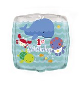 18" Under The Sea Pals 1st Birthday Balloon