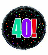 18" 40th Birthday Cheer Foil Balloon