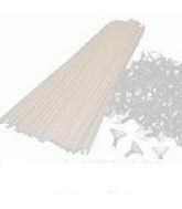 15" Small White Cups And Sticks (100 Pack )