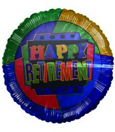 18" Colorful Happy Retirement Good Luck Balloon